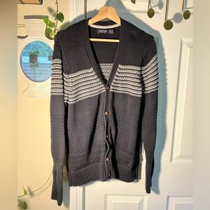 navy cardigan nautica